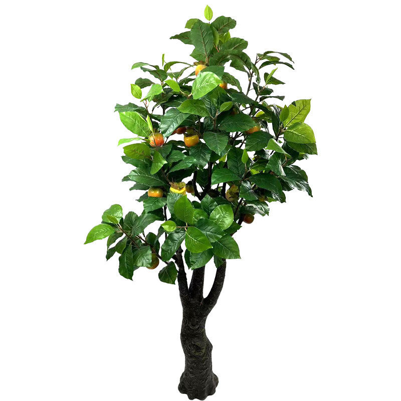 仿真水果柿子树绿植老鸭柿子树客厅装饰摆件假厂家批发柿子树柿子