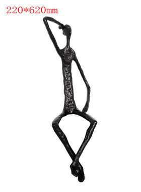 北欧人坐姿抽象人物雕塑摆件样板房售楼部客厅玄关创意家居工艺品