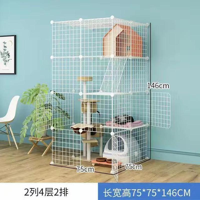 可大号家用猫笼子拼接猫爬架网格多层猫舍猫咪用品宠物别墅围栏