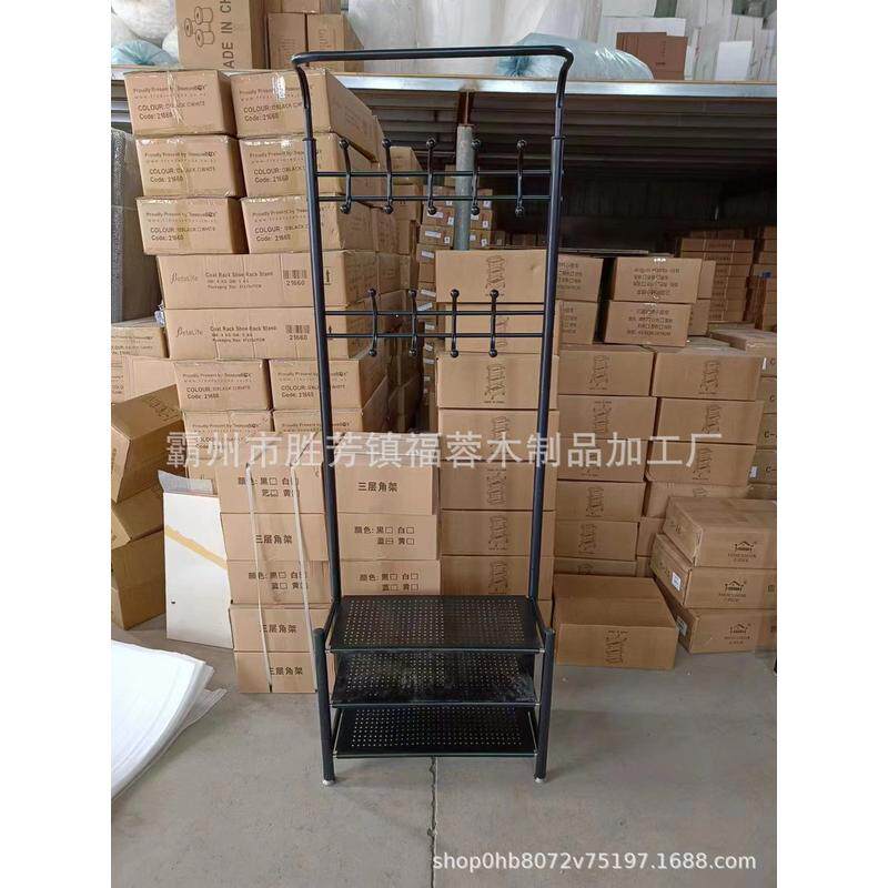 门厅衣帽架简易衣架多用收纳整理玄关门厅架衣服架子铁皮铁板衣架