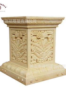 景观批发墩型矮柱欧式雕花雕塑摆件基座建筑入口厂家装饰四方柱