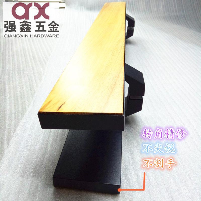 热销欧式拉手仿古新款木门镶木不锈钢大门拉手黑色玻璃门把手实木