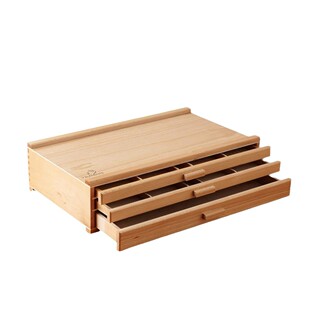 定制抽屉式多层木质储物箱收纳盒记号笔蜡笔定做素描铅笔整理木盒