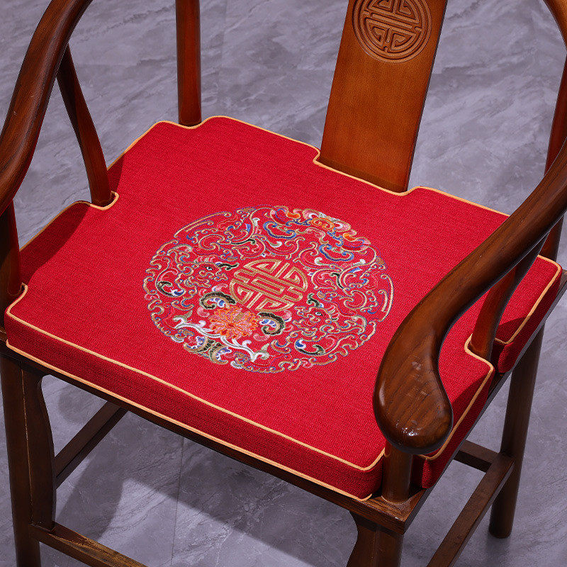 新中式椅子红木家具垫防滑沙发垫子家用海绵三人座垫批发坐垫布套