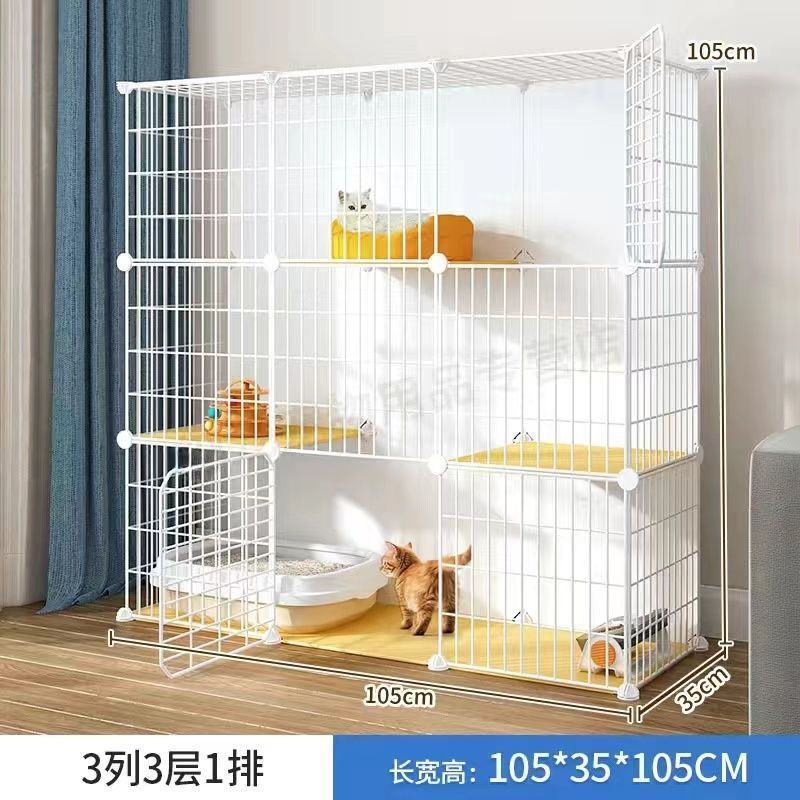 室内家用猫笼子猫咪别墅猫屋自由空间猫舍成年猫笼大猫柜猫咪围栏
