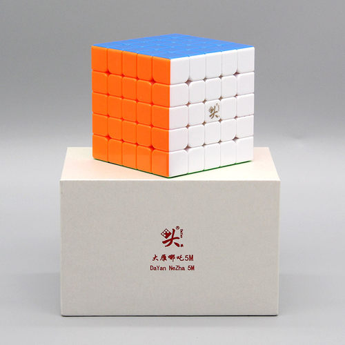 热销大雁磁力五阶魔方彩色哪吒5m标准磁力魔方比赛主力5阶实免色