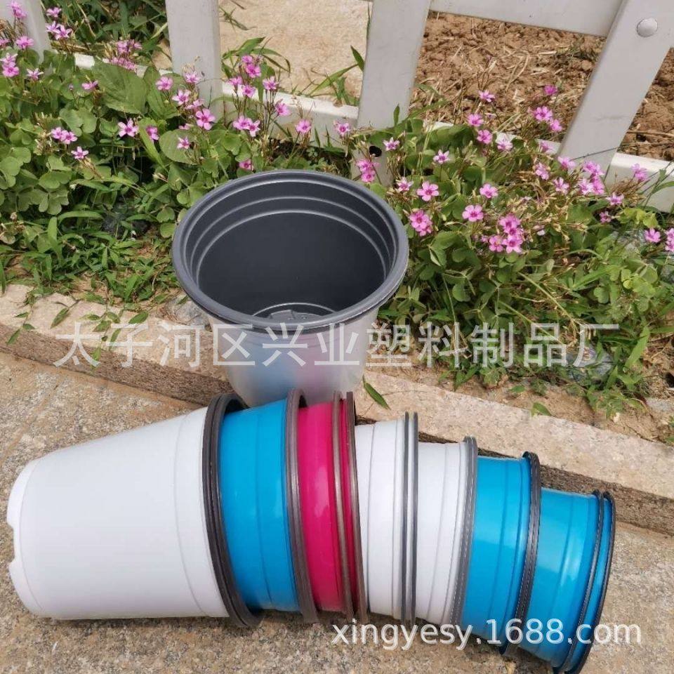 黑色育苗盆育苗花盆瓜果蔬菜培育塑料多肉盆塑料双色花盆包邮