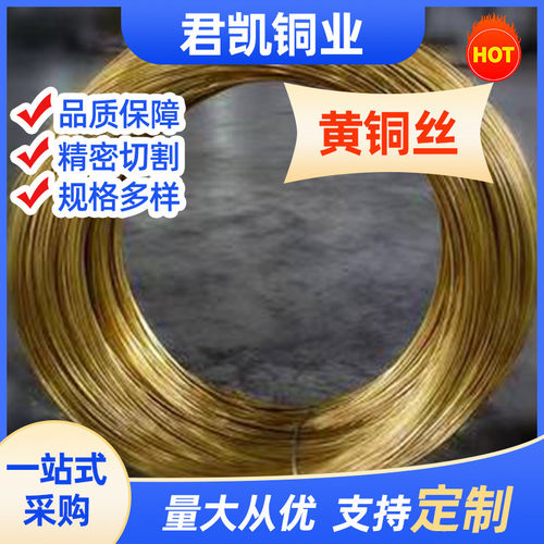 黄定制h63厂家铜丝黄铜网h62导电黄铜线h65黄铜丝3-200mm铜丝网