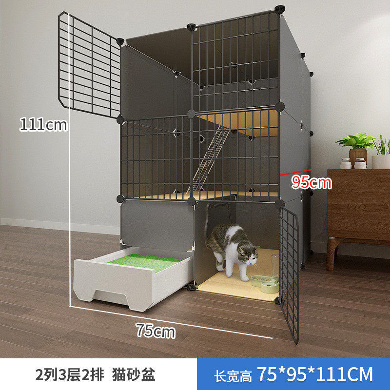 猫咪猫笼铁笼子巨小户型大超大狗铁网diy简易封闭式爬架宫殿一体