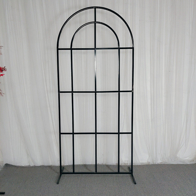 新款婚庆路引户外婚礼田园屏风花田喜事形网格弧形拱门铁艺森系