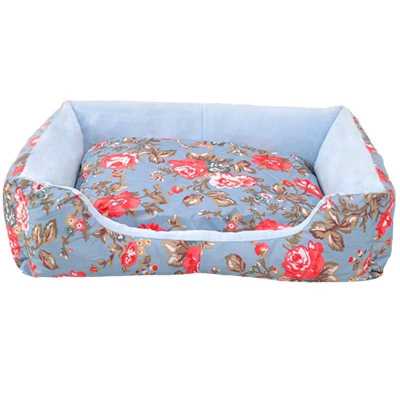 小可用宠物窝全可拆复古花朵窝泰迪狗博美四季中型犬窝通用猫窝
