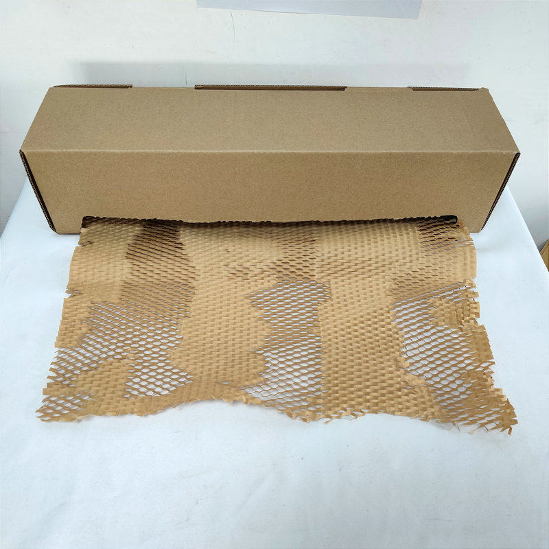纸卷网格状蜂窝包装纸牛皮盒装快递运输可降解蜂巢纸包装纸缓冲纸