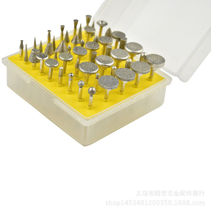 电磨吊磨配件50pc盒装金刚石小切片金刚砂玻璃玉石锯片切割片打磨
