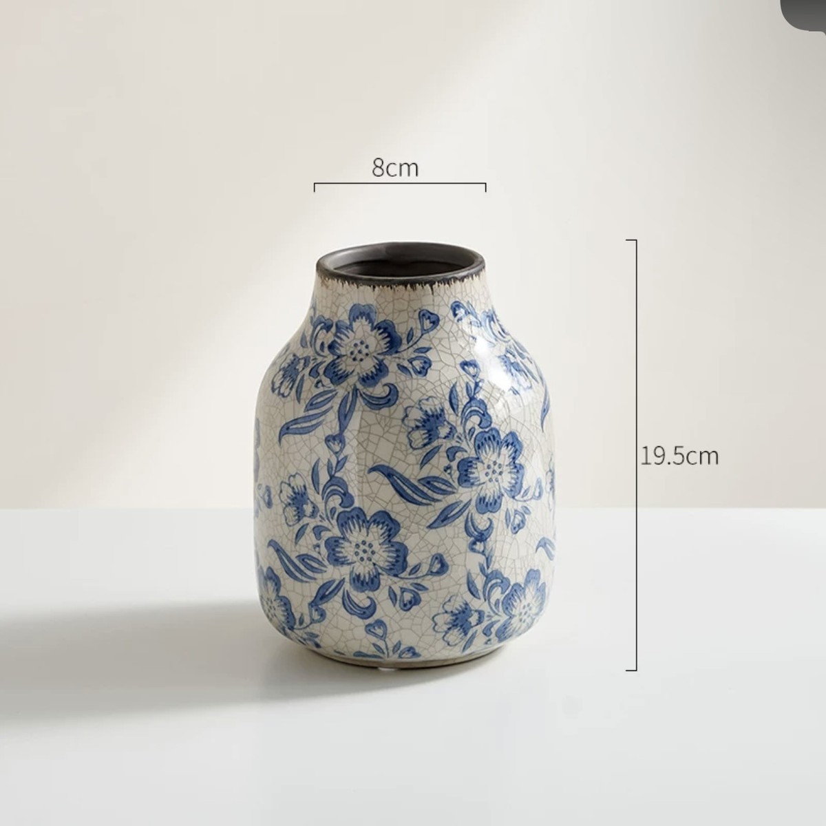 田园陶瓷摆件客厅水培插花创意高级感青花瓷花瓶风装饰品新中式