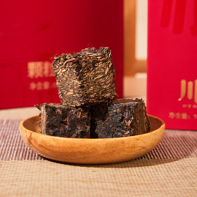川字青砖茶赵李桥洞茶今昔500g颗粒礼盒装湖北黑茶茶叶赤壁青砖茶