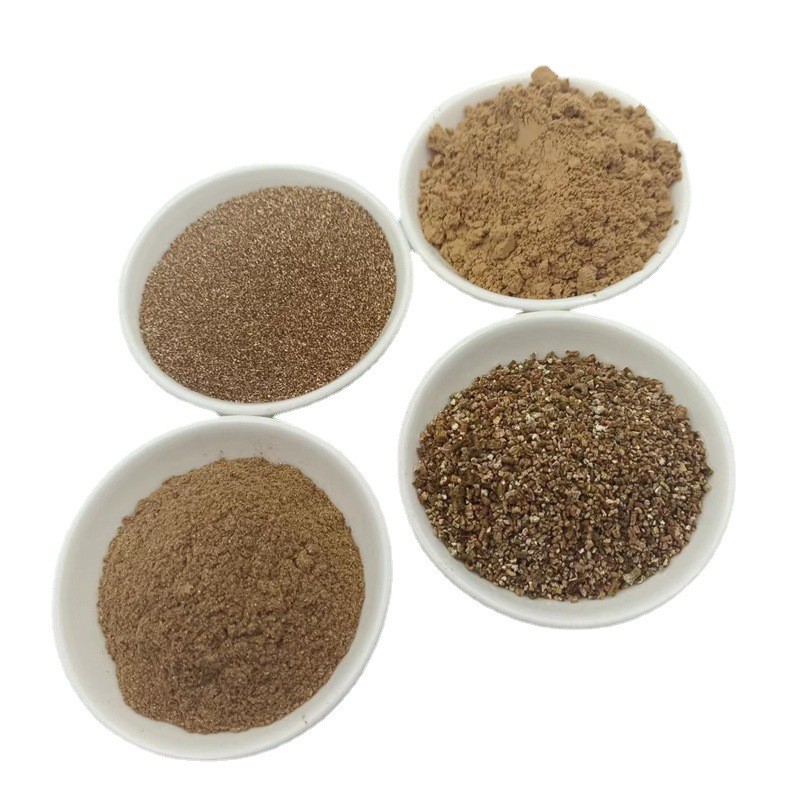 育苗3-6mm蛭石草娃娃蛭防火防火涂料膨胀蛭石隔音石粉保温蛭石