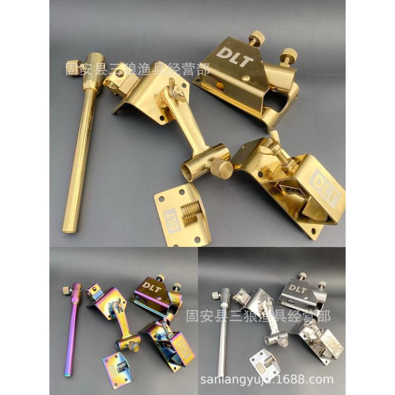 加厚不锈钢钓箱配件炫直角29升钓箱三件套白钢钓箱金色彩伞架批发