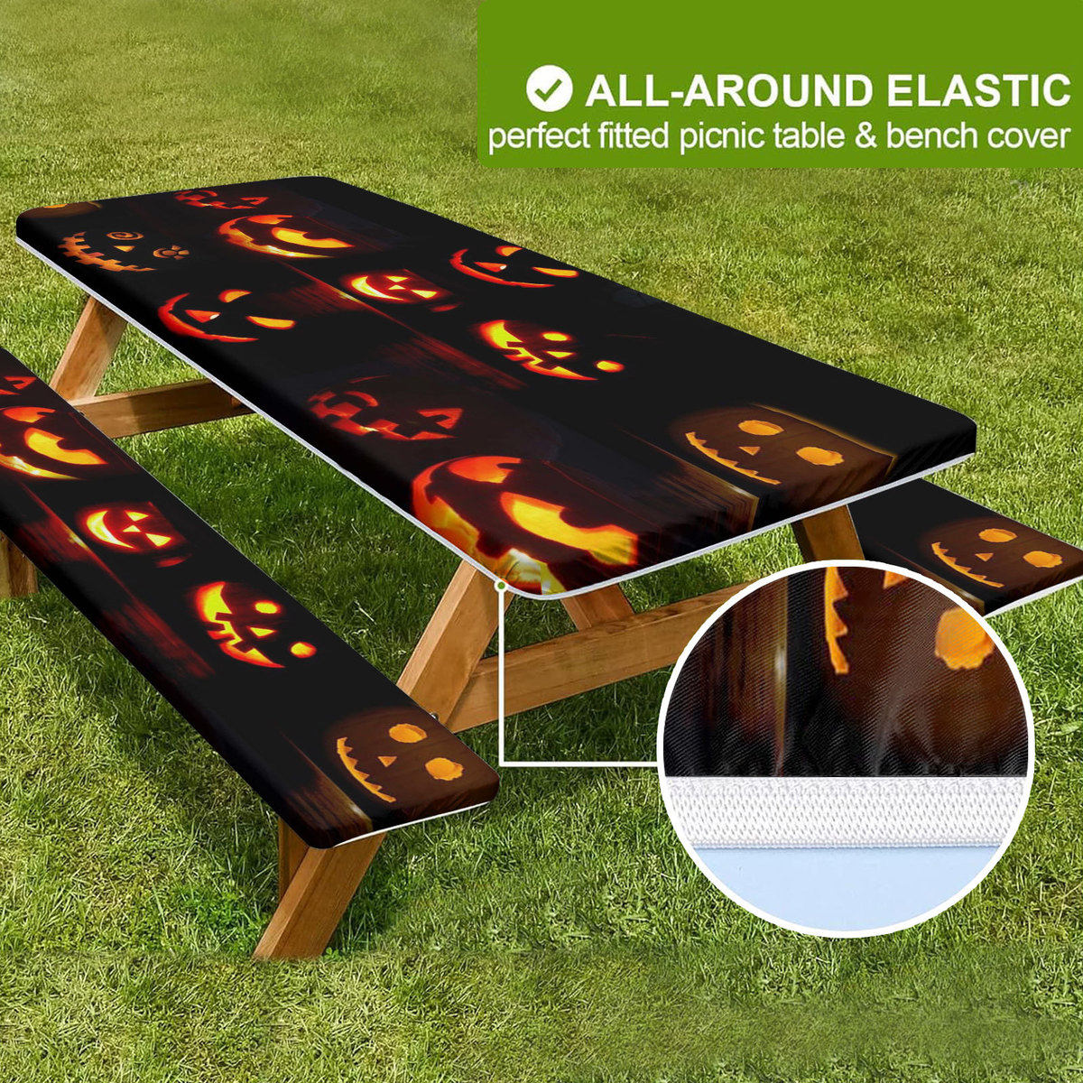 户外防风防尘桌布套万圣节款套桌野餐连长椅套3件套弹性贴,居家布艺,桌布,淘宝优惠券,粉丝福利购,淘宝优惠卷
