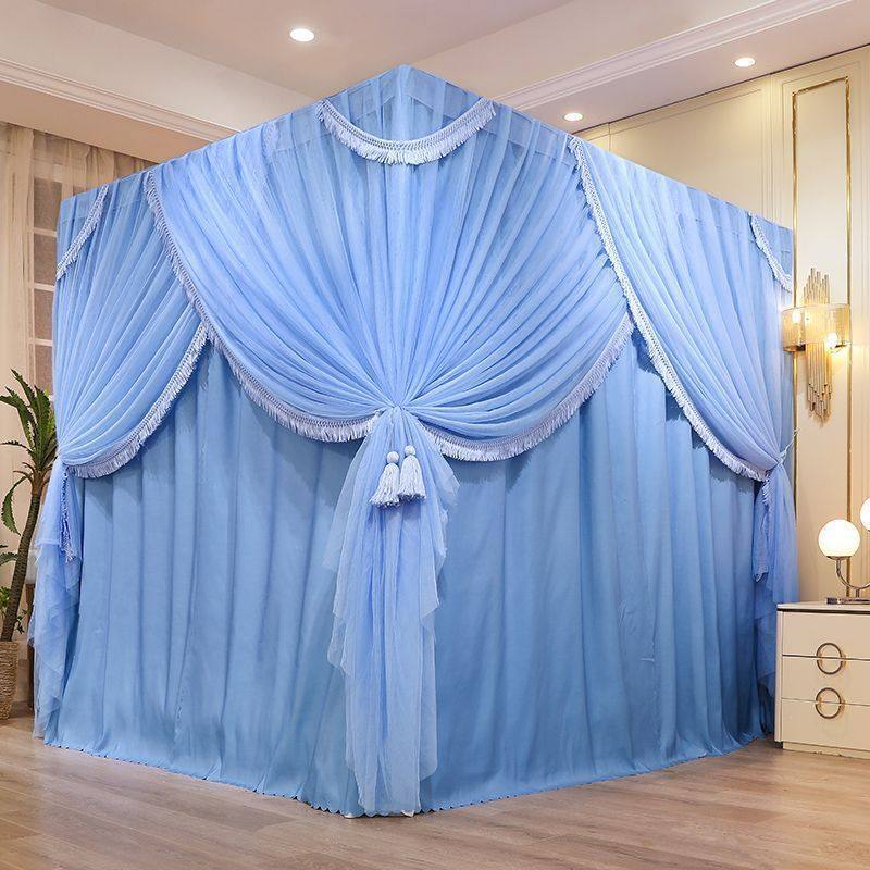 新公主风床帘挡风遮光蚊帐落地式家用卧室带支架宫廷床幔防,床上用品,蚊帐,淘宝优惠券,粉丝福利购,淘宝优惠卷