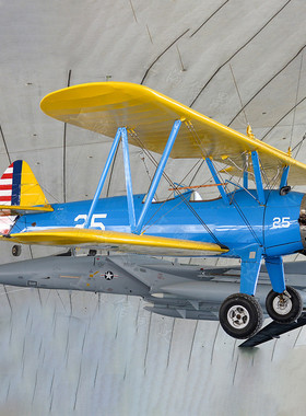 大型酒吧手工餐厅商场幼儿园家居儿童房空中吊饰主题铁皮飞机模型