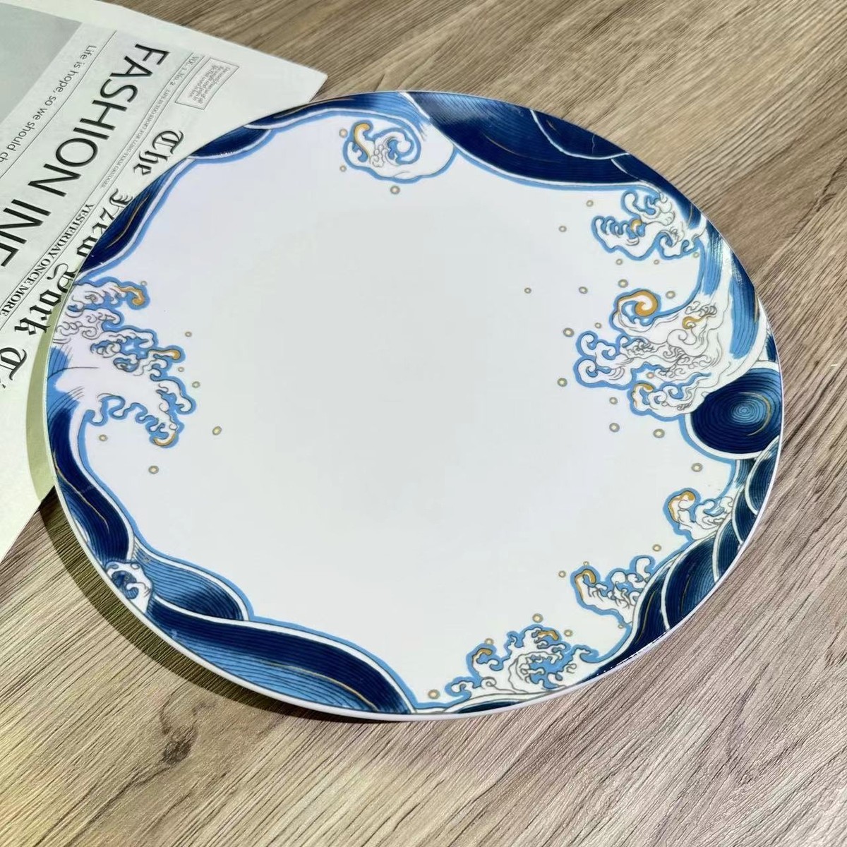 10英寸盘批发现货陶瓷大盘餐厅餐具家用盘子创意波西米亚餐具三