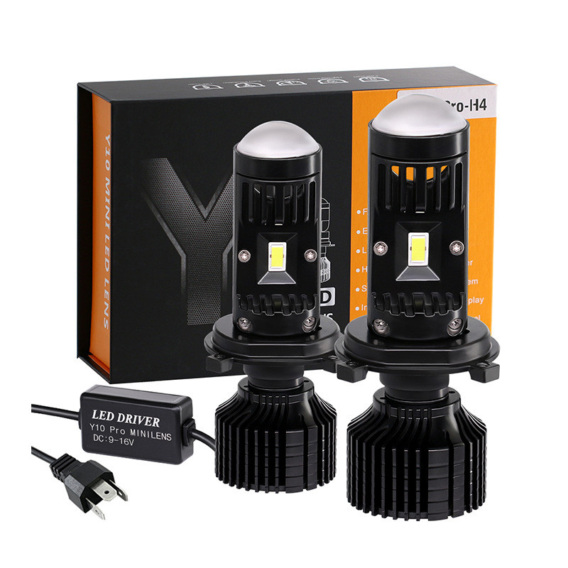 汽车LED大灯铺路远近一体12-24V摩托车通用H4H7鱼眼透镜前照灯Y10