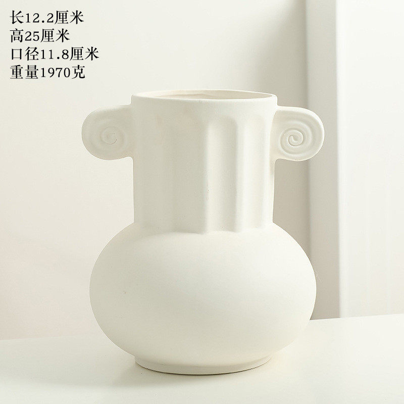 古典罗马柱风格复古陶瓷花瓶装饰摆件客厅酒柜电视柜高级插花现代,家居饰品,装饰摆件,淘宝优惠券,粉丝福利购,淘宝优惠卷