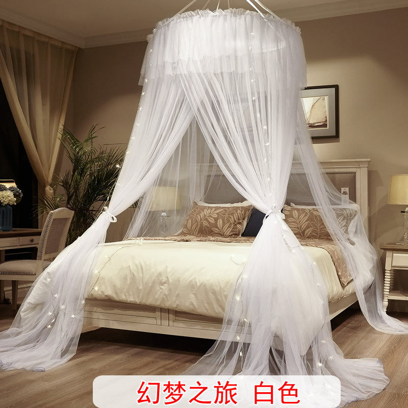 圆顶吊顶蚊帐双人加大1.5/1.8/2m床米落地欧式吸顶圆形蚊帐1.2m床