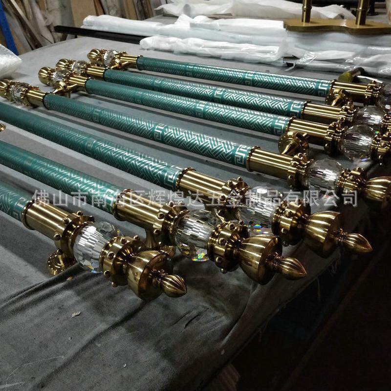 水晶玻璃定制不锈钢门把手工厂大门拉手豪华别墅住宅区入户门把手