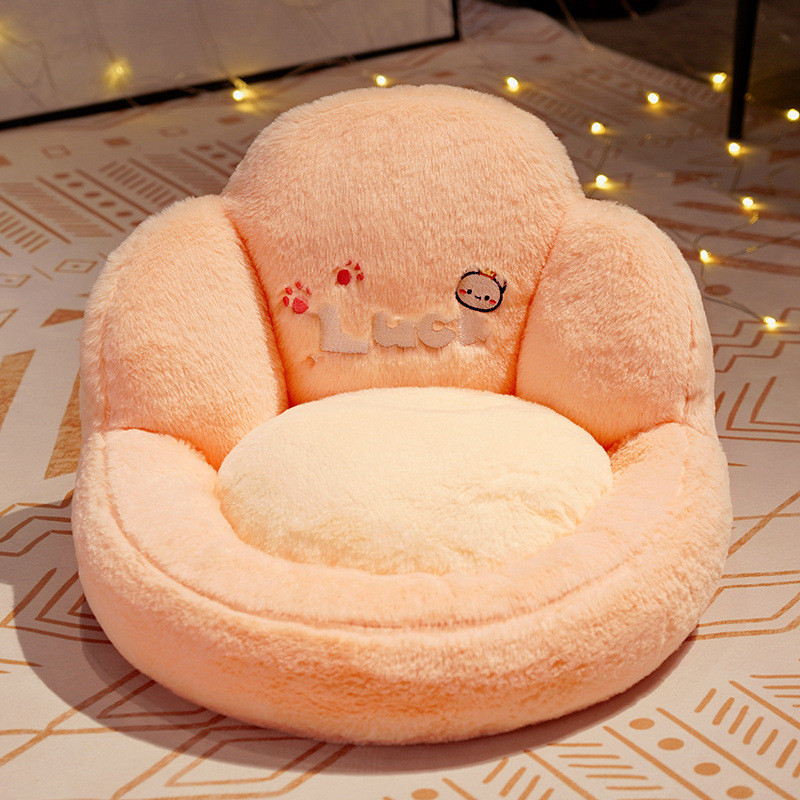 办公室久坐电脑屁垫学生宿舍椅子坐垫靠垫一体带靠背家用地上椅垫