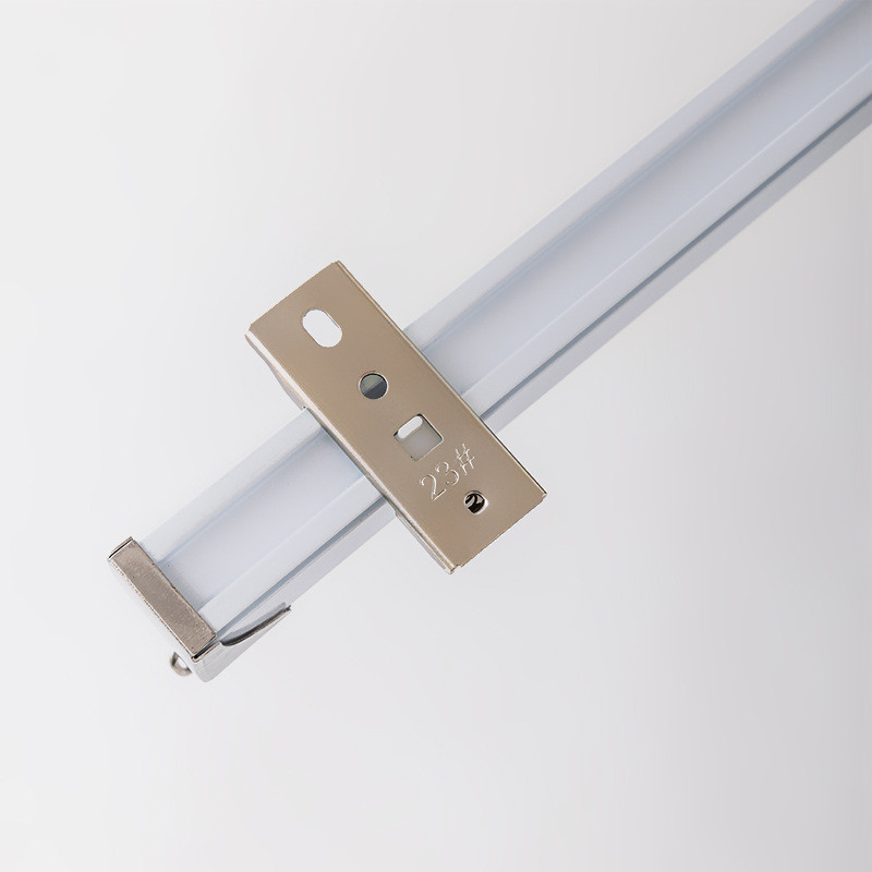 3.0mm窗帘轨道超静音特厚直滑轨铝合金轨双轨纳米滑轮顶装侧装