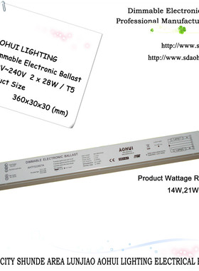 热销0-10vdc光电子调镇流器2x14~28w-t5-220v~240v