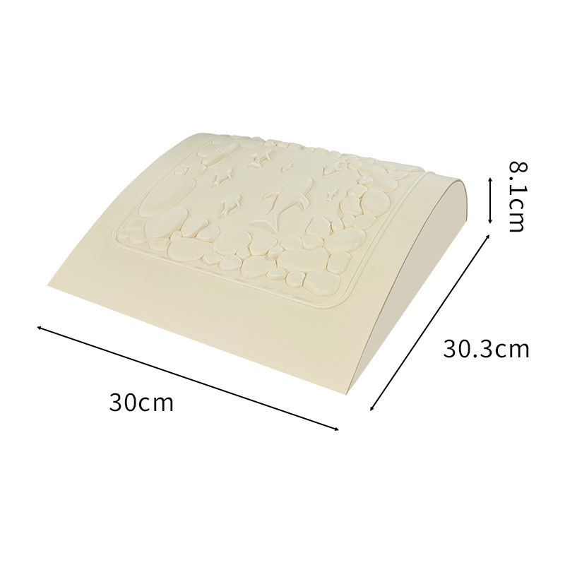 新款腰椎舒缓器石头纹按摩垫舒展器拉伸背部瑜伽腰部牵引枕批发