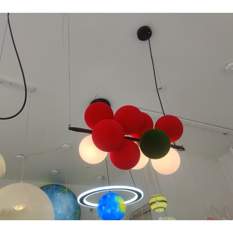 北欧设计师创意灯具泡泡葡萄灯黑白现代客厅卧室餐厅吊灯中山圆球