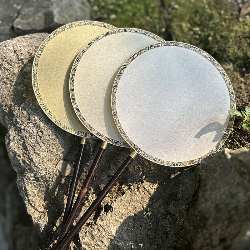 古风团扇真丝空白紫光檀竹扇子通柄宫扇舞蹈扇DIY工笔画扇中国风,居家日用,扇子,淘宝优惠券,粉丝福利购,淘宝优惠卷