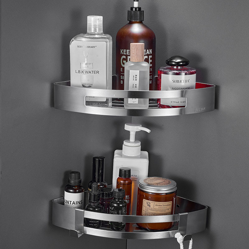 浴室三角置物架壁挂式卫生间墙角蓝扇形厕所三角架家用三角转角