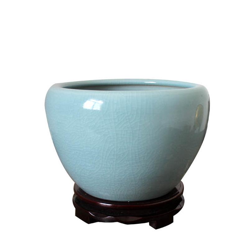 金鱼缸陶瓷景德镇碗莲花盆养鱼盆睡莲缸桌面鱼盆客厅荷花缸瓷盆缸