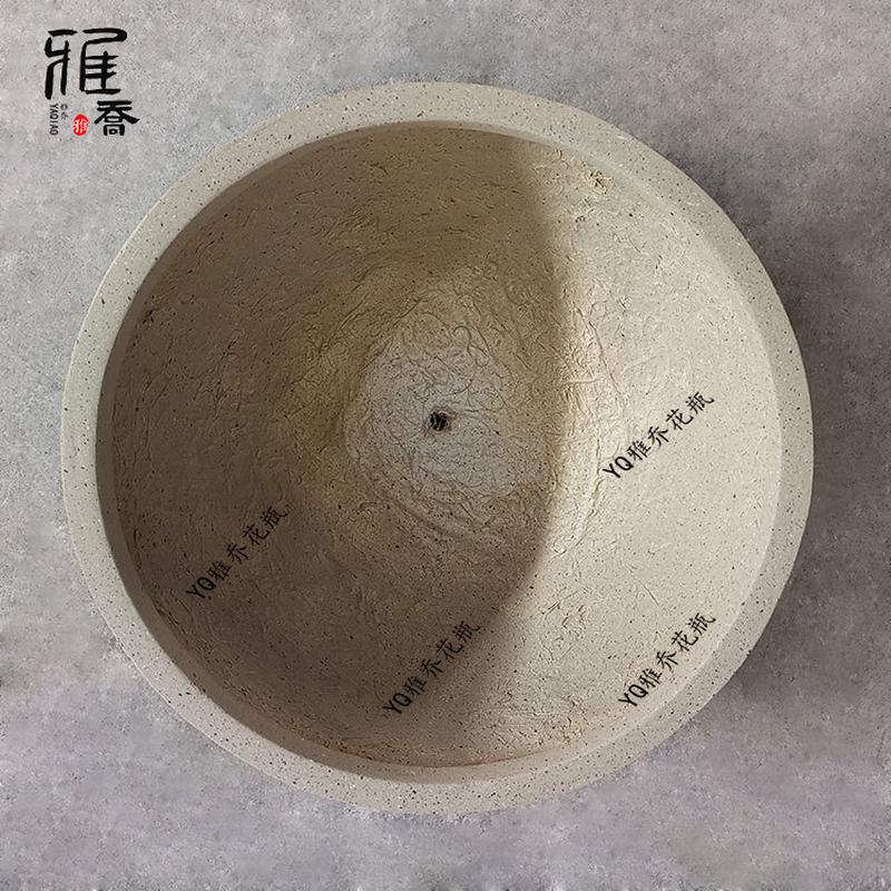 北欧氧化镁花盆组合钵酒店会所前台圆形多肉纤维花商场fiberclay