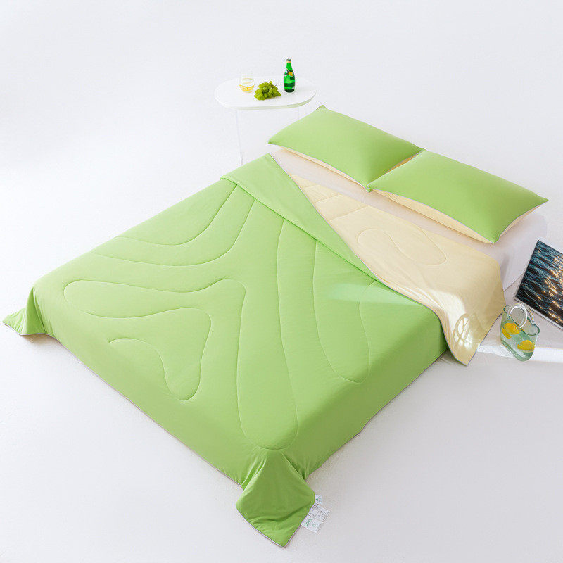 厂家直销外贸锦氨高冷感夏凉被纯色双面锦氨空调被强定即刻冰冰感