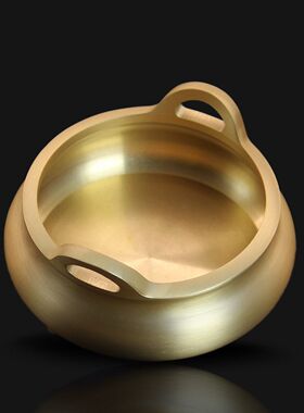 圆挂炉黄铜香炉圆耳炉家居香道香炉插香摆件耳耳无盖香薰炉工艺品