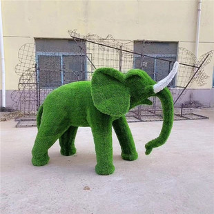 2022定制动物大象绿雕仿真绿雕户外景观绿雕小品大型城市公园工艺