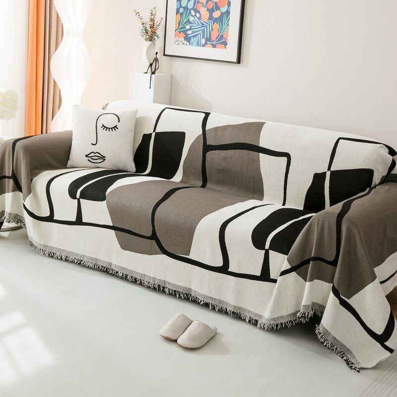 雪尼尔轻奢沙发巾2024罩盖布四季通用坐垫套新款沙发防猫抓可机洗