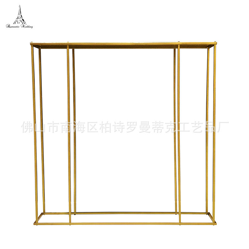 新款婚庆几何路引婚庆道具装饰铁艺几何花架可拆卸婚庆主桌方框架