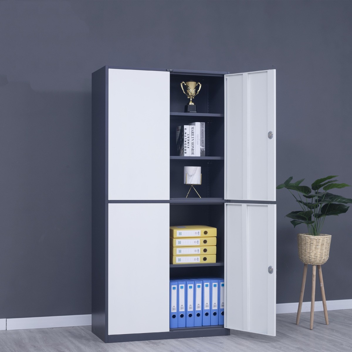 钢制员工更衣柜加厚拆装柜鞋柜浴室带锁储物柜健身房办公室档案柜