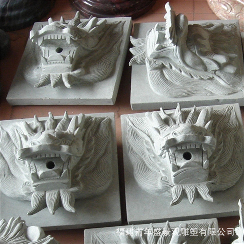 壁挂龙头喷水动物雕塑景观龙头吐水石雕流水摆件厂家