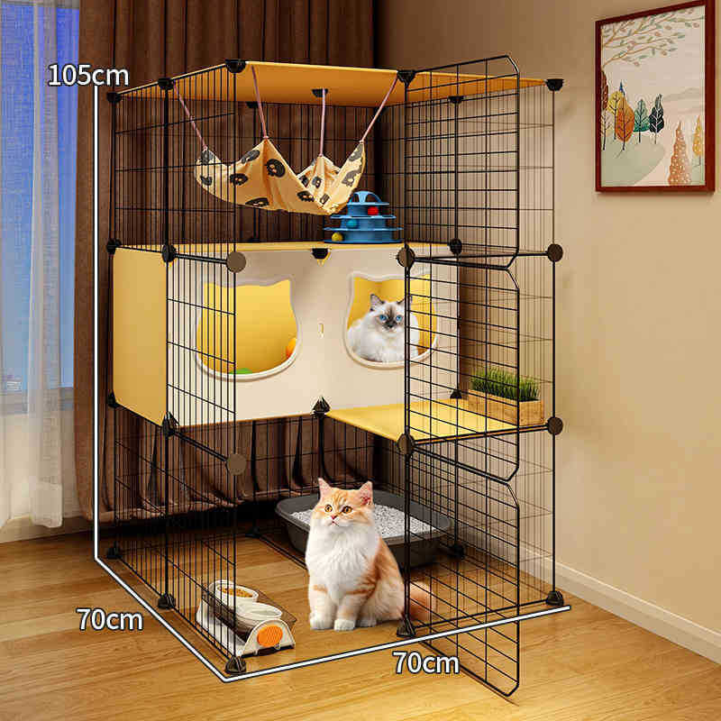 猫窝超大自由空间特大号猫笼一体猫屋家用室内豪华猫笼多猫猫别墅