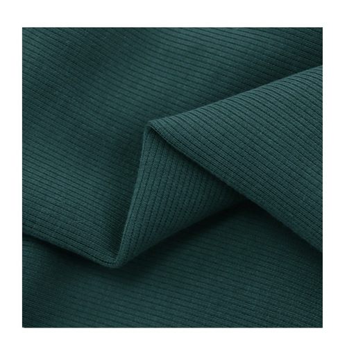 290g铜氨丝直条空气层面料莫代尔砂洗2*2舞蹈时装罗纹裤装面料