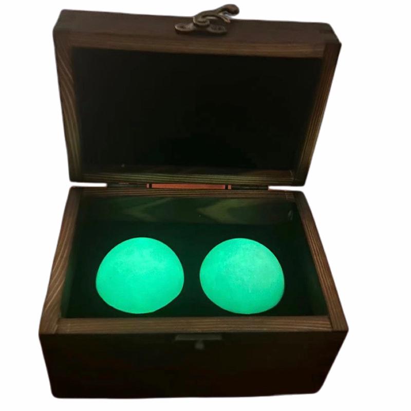 热销厂家直销发光球夜盒装夜明珠镶钻木光球收藏晚上可以发光可以