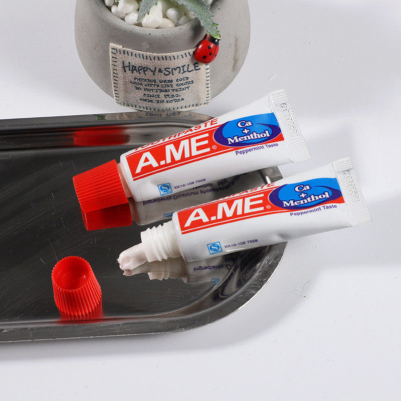 一次性牙膏酒店宾馆客房洗漱用品批发牙膏牙刷整箱英文旅游小牙膏