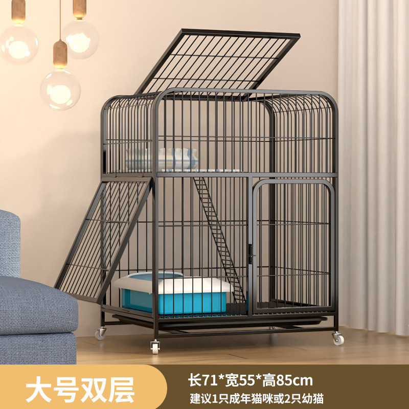 猫笼子家用室内超大自由空间带厕所猫屋宠物两层猫舍猫别墅猫咪窝